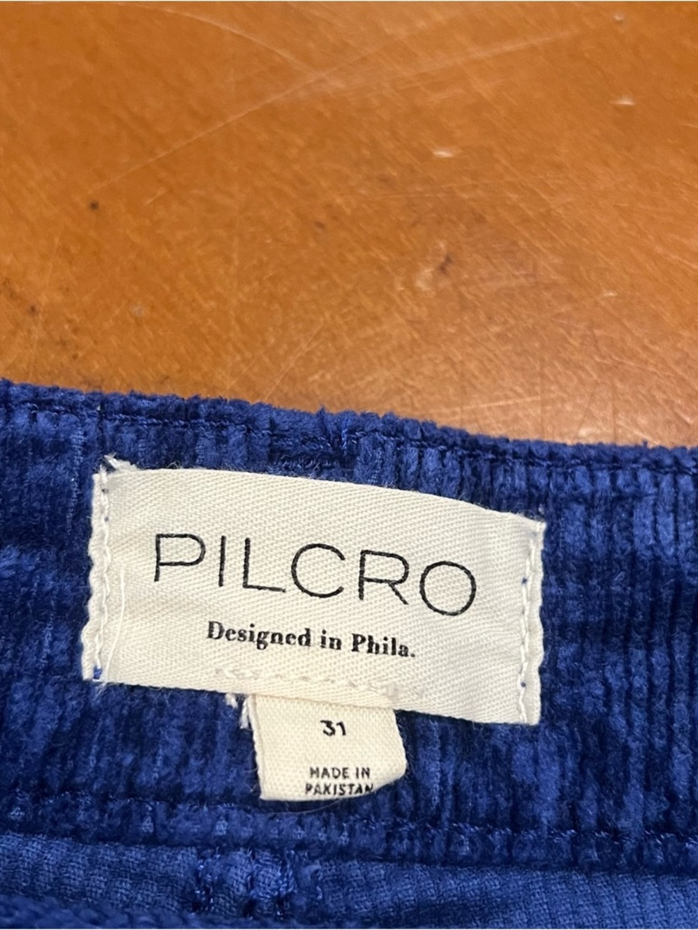Anthropologie x Pilcro The Yaya Mid-Rise Corduroy Crop Flare Jeans Blue 31 - Picture 10 of 16